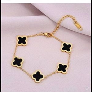 Inspired clover bracelet .